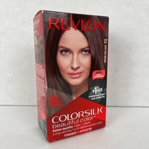 Revlon Colorsilk Hair Color Permanent 27 Deep Rich Brown Ammonia Free Keratin